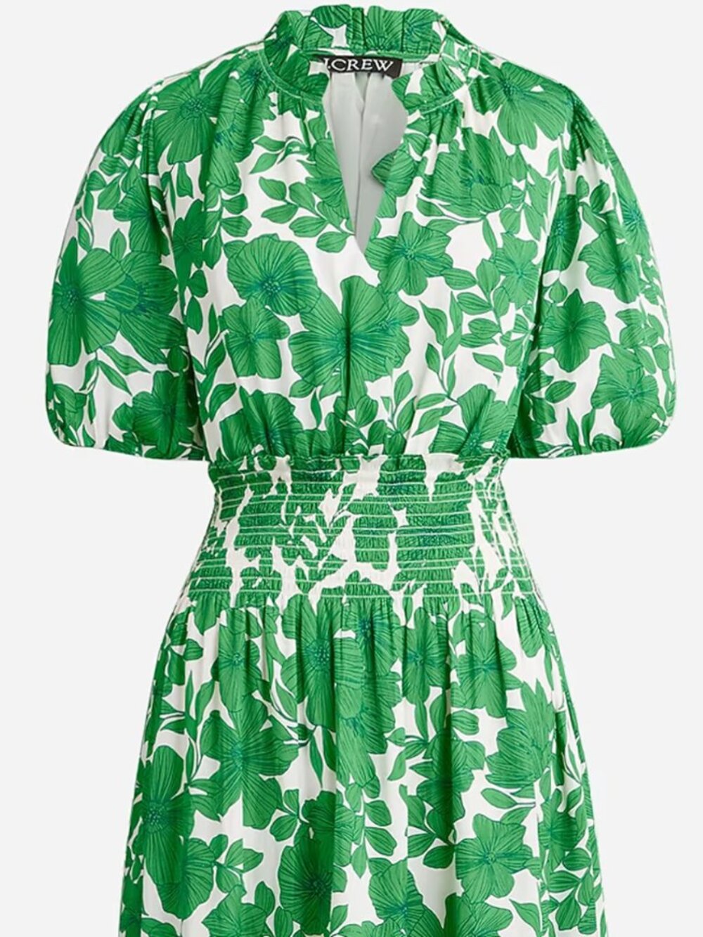 J. Crew Smocked-waist Dress in Greenhouse Floral Print | Size XS - Picture 2 of 12
